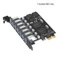 thumbnail image 1 of thinsony PCIE PCI-E 1 to USB 3.0 Express Controller Expansion Card 7 Ports Converter Computer Desktop Power Connector Adapter Adaptor Type 2, 1 of 7