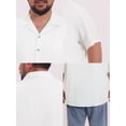 thumbnail image 7 of DARING DIVA Men's Big & Tall Summer Beach Camp Collar Short Sleeve Shirt 4XL White, 7 of 7