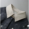 thumbnail image 2 of Camicover  Striped Detachable Collar Half Shirt Blouse Dickey Collar Elegant for Women Girls, 2 of 5