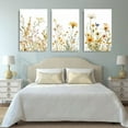 thumbnail image 4 of 3pcs Frameless Canvas Painting Set, Wildflower Bouquet Watercolor Art, Thick Home Decor Wall Art for Bedroom and Living Room, 2D Flat, Perfect for Room Decor, 4 of 4