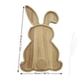 thumbnail image 2 of 1/2 Pack Rabbit Serving Wood Trays Cute Wooden Serving Trays Party Supplies Dish Easter Egg-Shaped Plate Easter Day Table Tray Snacks Dish for Housewarming Party Spring Rustic Decoration, 2 of 6