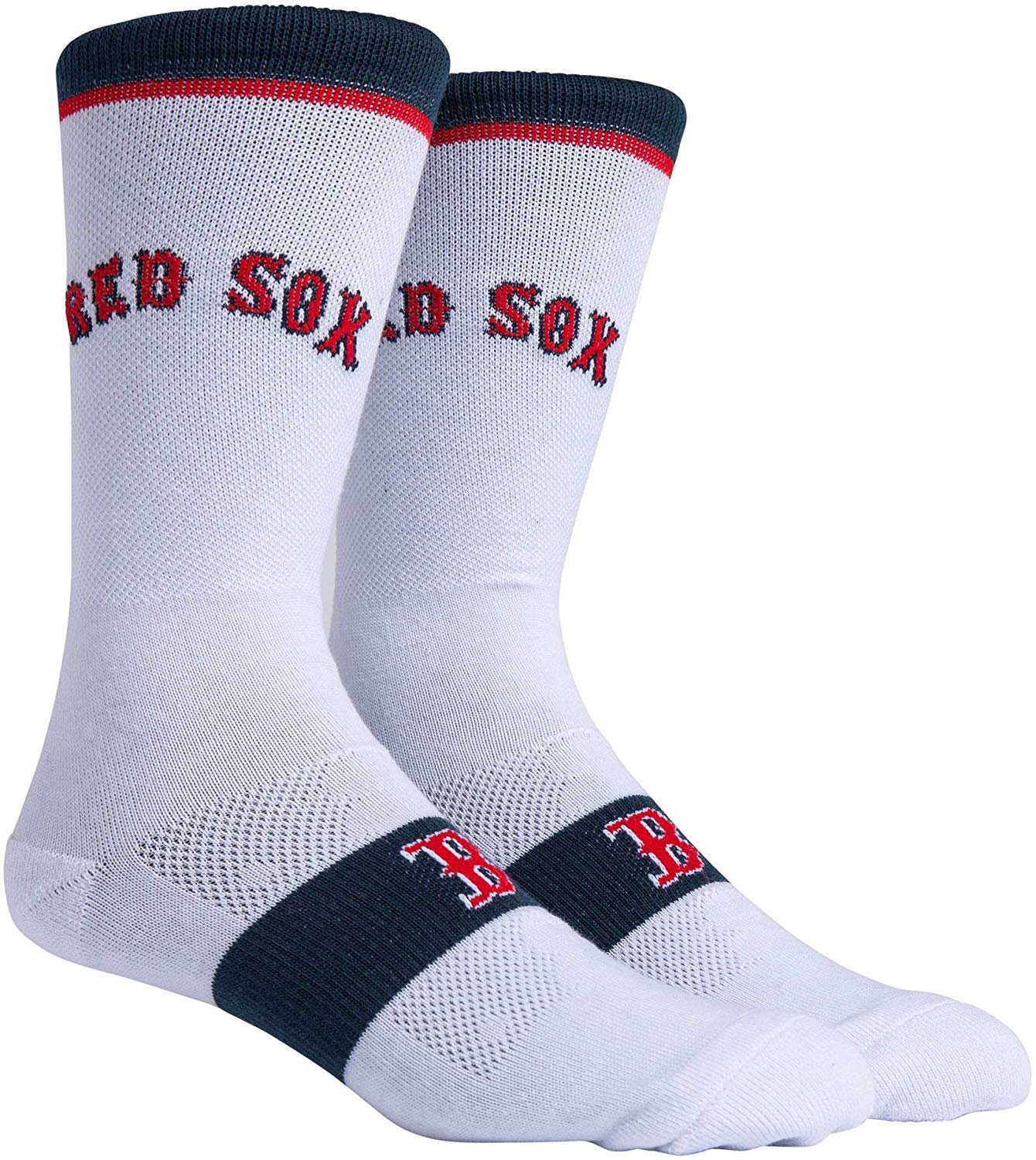 PKWY Unisex 1-Pack Red Sox Crew Socks Medium Women's 3-8/Youth Size 1-6,  Varsity Crew