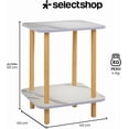 thumbnail image 2 of Mesa Centro Minimalista Madera Lateral Doble Repisa 40cm Gris, 2 of 6