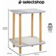 thumbnail image 2 of Mesa Centro Minimalista Madera Lateral Doble Repisa 40cm Gris, 2 of 6