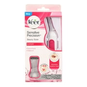 Hair Trimmer, Veet Sensitive Precision Electric Hair Trimmer & Shaper for Eyebrows, Facial Hair, Bikini Line, and Underarm, Bag & Battery Included, Waterproof -All in 1 Hair Removal for Women