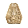 thumbnail image 4 of Rustic Pendant Lamp Shade Hanging Light Fixture Woven Ceiling Light Shade Crafts Rattan Chandelier Cover for Cafe Hotel, 4 of 9