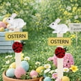 thumbnail image 5 of Easter Decor，Easter Decorations,Easter Hanging Ornaments,Easter Decoration, Resin Rabbits Wooden Welcome Plaques, Home Garden Pottery Decor, Spring Wall Door Sign, Outdoor Ornament(Multicolor B), 5 of 6