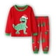 thumbnail image 4 of Conjuntos de Pijamas de Navidad para niñas, ropa de dormir de dinosaurio para bebés y niños de 2 a 7 años, novedad, 4 of 4