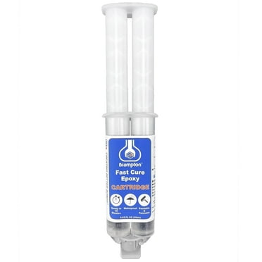 Brampton Fast Cure Epoxy - 10-Minute Set Time, Adhesive Kit for Metal, Wood, Ceramic, Glass, Stone, Tile, & Plastics