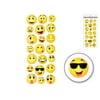 Quasimoon Medium Happy Face Emoji Icon Stickers Round Messenger DIY (21pc Sheet) by PaperLanternStore