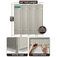 thumbnail image 6 of Sorbus 4 Panel Room Divider Tall Privacy Partition Screen Extra Wide Double Hinged Mesh Hand-Woven Folding Wall Divider - 6ft, 6 of 7