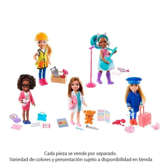Muñeca Barbie Mundo de Chelsea Profesiones Varios Modelos 1 pza