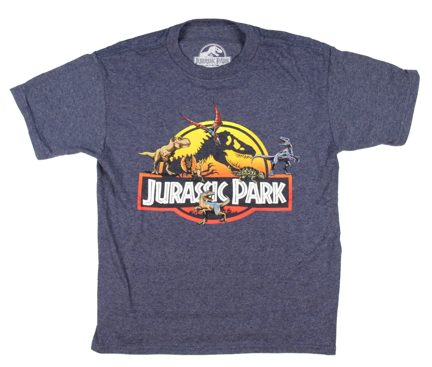 Jurassic Park Boys' T-Rex Velociraptor Indoraptor Dinosaur Dino Kids T-Shirt Tee
