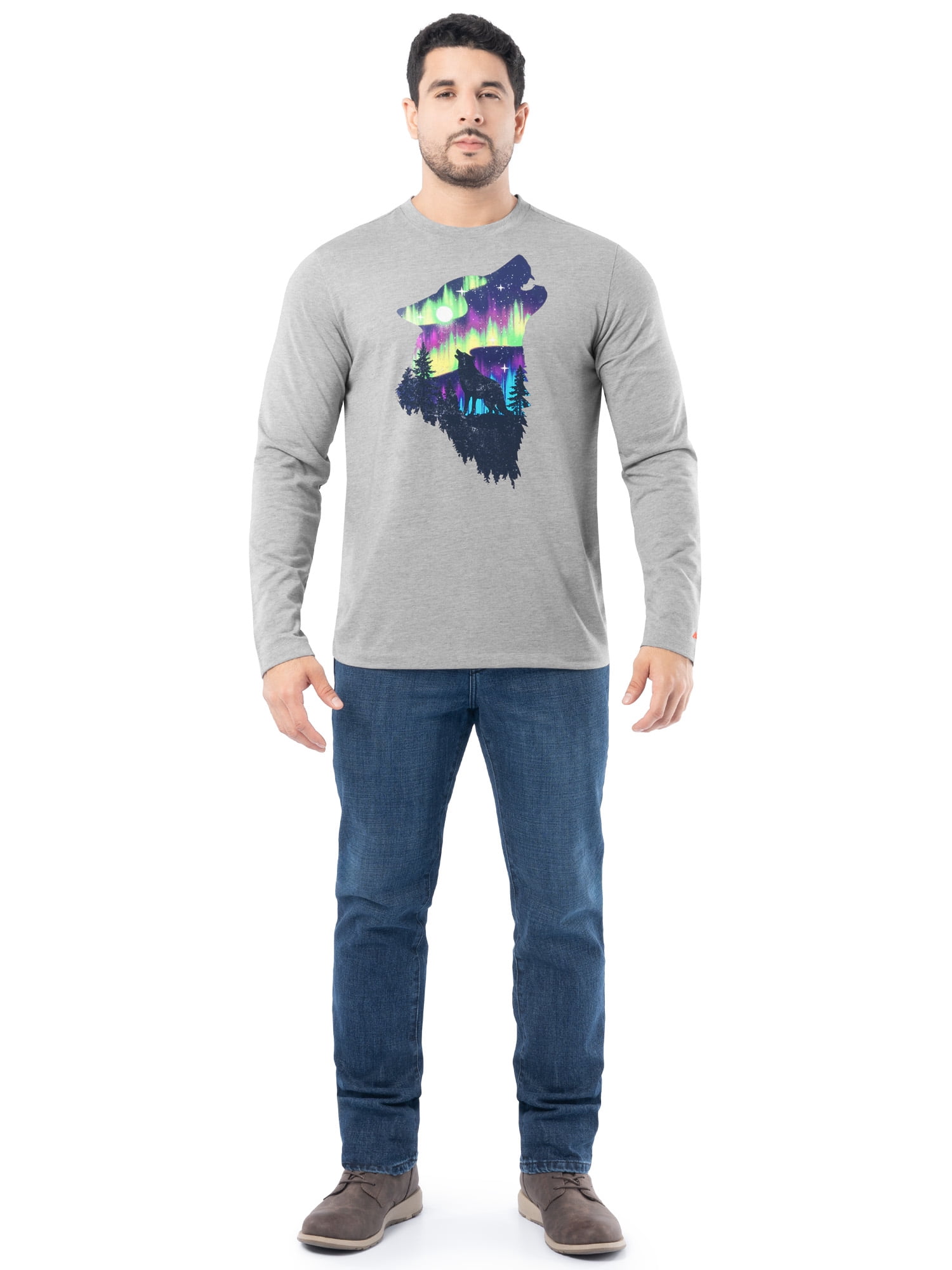 Ozark Trail Men's Long-Sleeve Active Graphic Tee, Sizes S-3XL
