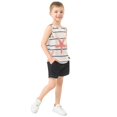 thumbnail image 4 of Starfishes with Blue Stripes Retro Style Vest Undershirt Tank Top Sleeveless Quick Dry 9-10Y, 4 of 7