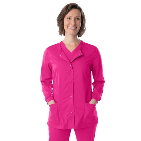 

Landau ProFlex Tailored Fit 3-Pocket Snap-Front Scrub Jacket for Women 3038