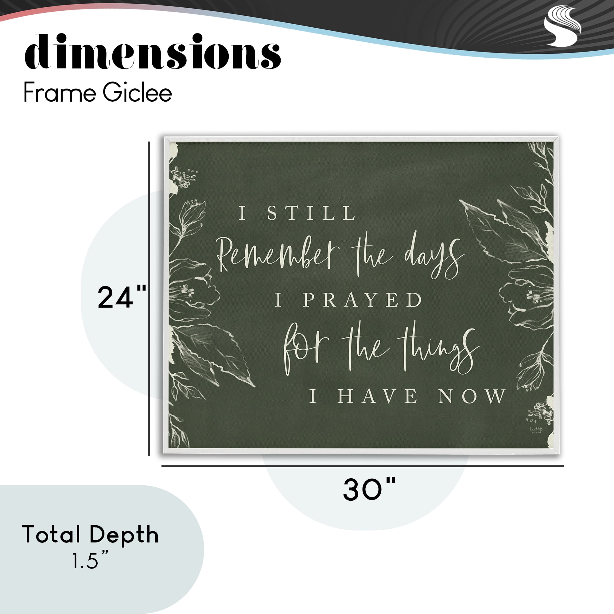 Prayed For What I Have Now White Framed Giclee Art, design by Lux + Me Designs