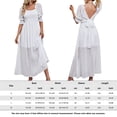 thumbnail image 2 of Vestido Vestido plisado ajustado con mangas abullonadas Traje diario de mujer de manga corta (Blanco M) Cgtredaw Blanco T M para Mujer, 2 of 8