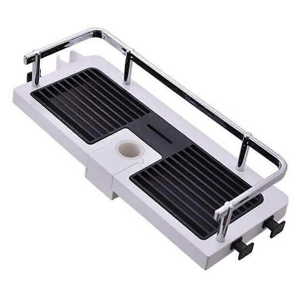 Bathroom Shower Storage Rack Organizer No Drill Lifting Rod Shower Head Holder Shampoo Tray