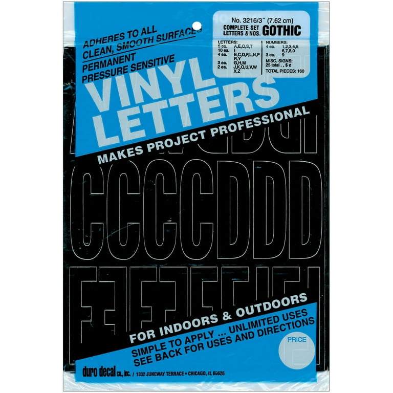 Permanent Adhesive Vinyl Letters & Numbers 3 160/Pkg-Blue, 1 count - Harris  Teeter