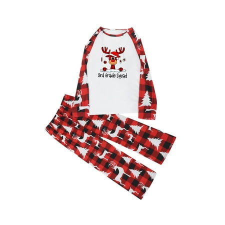 

Honeeladyy Christmas Family Pajamas Christmas Baby Kids Child Printed Top+Pants Family Matching Pajamas Set Red Sales Online