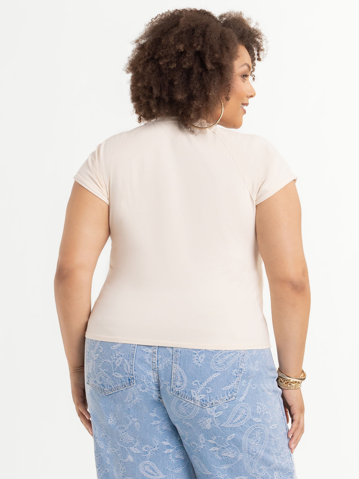 Jessica Simpson Women's Plus Size Ivy Tee Shirt, Sizes 0X-4X
