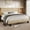 Beige, variant on Virans Queen Size Bed Frame,Upholstered Linen Platform Bed frame with Fabric Headboard,Solid Wood Slats Support,Noise Free,No Box Spring,Easy Assembly,Black