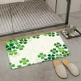 thumbnail image 6 of Hvmvliv St. Patrick's Day Absorbent Doormat, Non-Slip Carpet with Clover Pattern for Entryway, Bedroom, 23.6x15.7 Inch Holiday Gift Green, 6 of 7