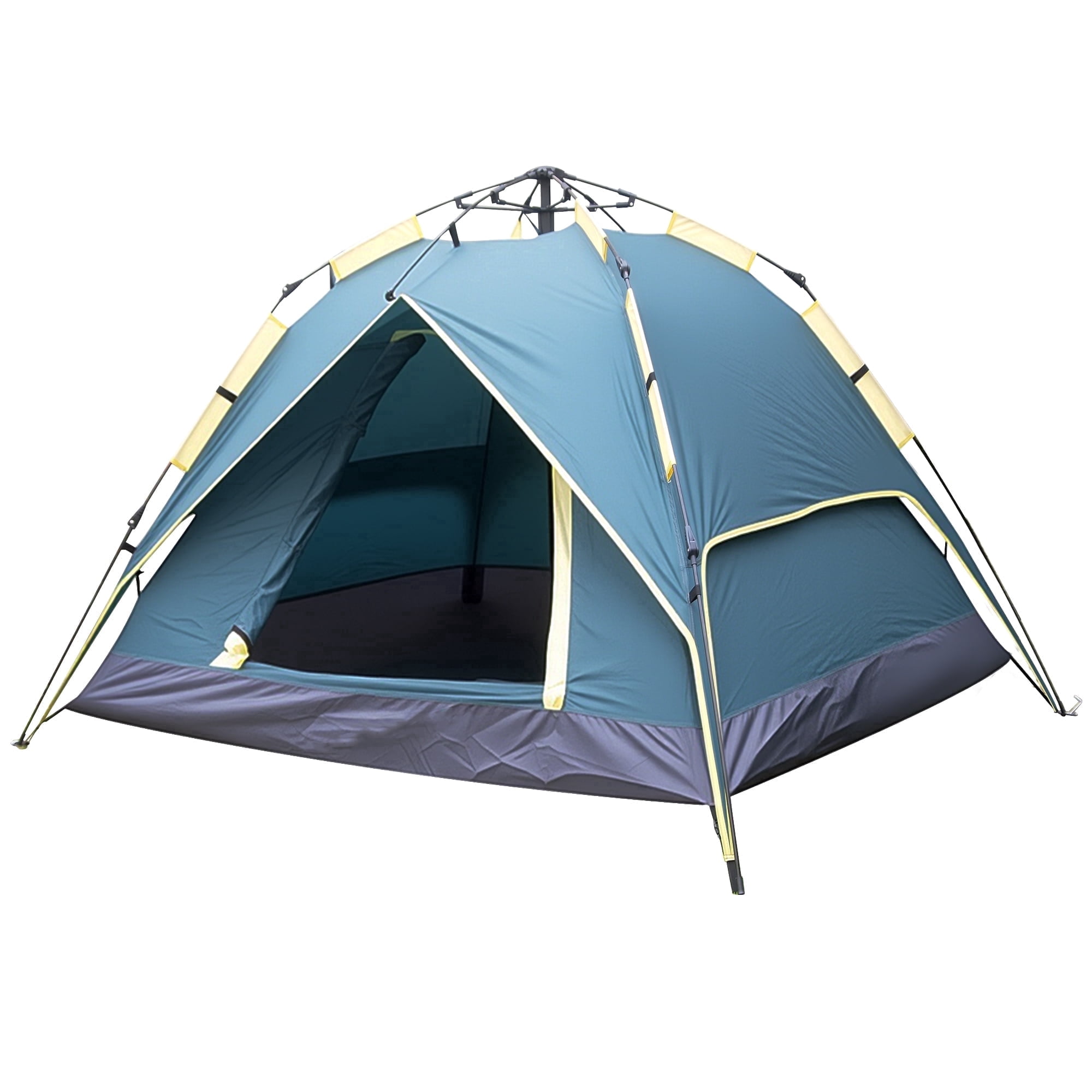 XL Instant Easy Pop Up Tents 3-Person Camping Tent, Plug and Play Tent, Fully Automatic Waterproof Family Camping Tent, Detachable Canopy Tent, Suitable for Beach Camping and Hiking
