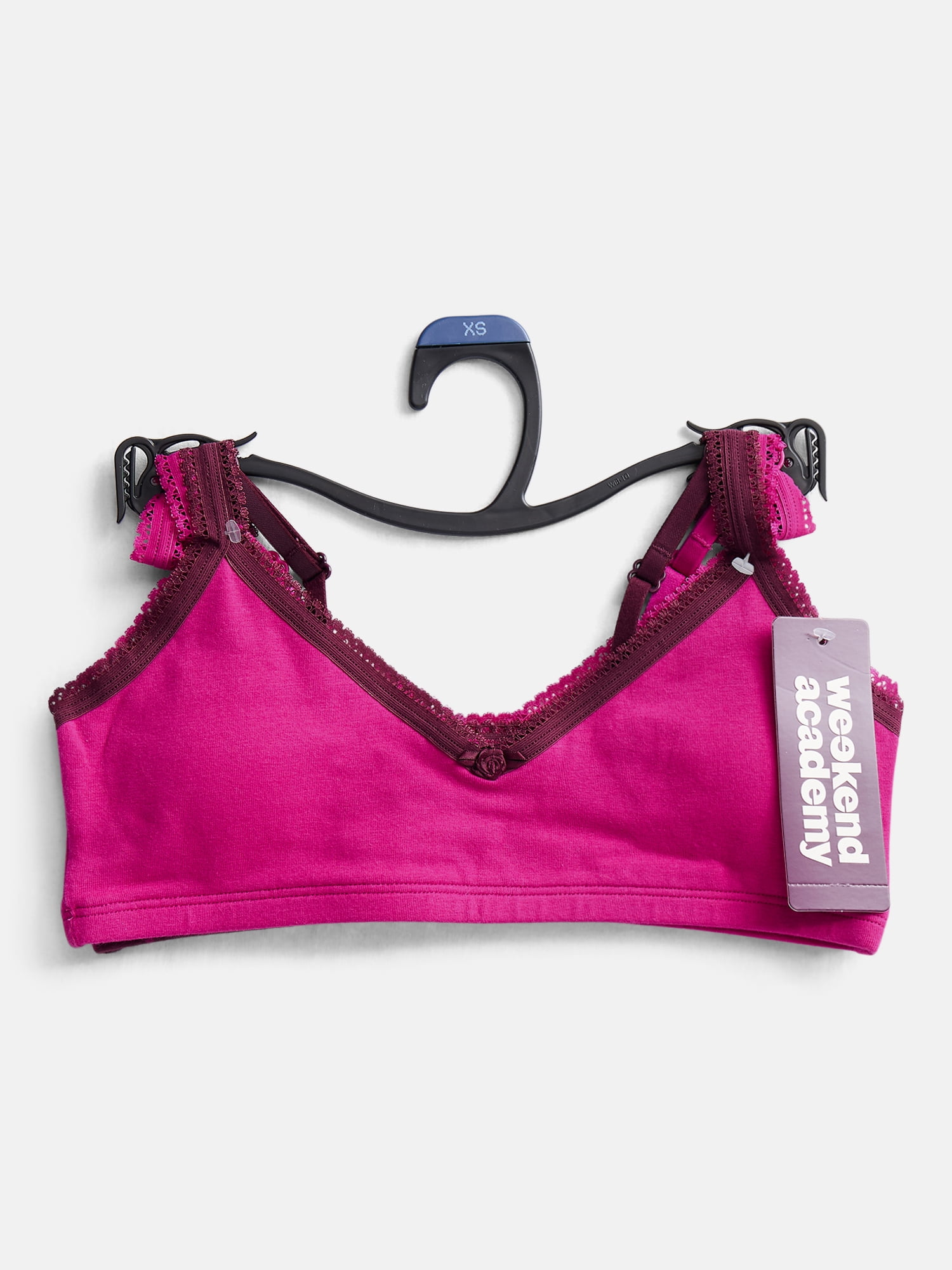 Weekend Academy Girls 2Pk Cotton Triangle Bralette, Sizes XS to XXL