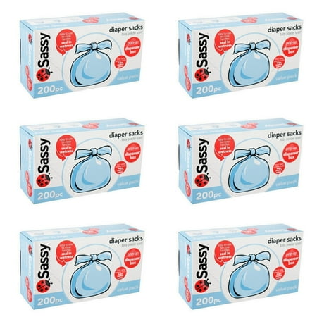 Sassy Disposable Diaper Sacks, 200ct - Multipacks - 6 pack (1200)