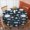 Police And Star, variant on Police and Star Black Pattern Round Tablecloth 70"x70", Wrinkle Resistant Wipeable Table Cover for Kitchen Dining Room Picnic Patio and Party