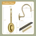 thumbnail image 7 of AmazerBath Gold Shower Curtain Hooks, 12PCS Rust Proof Shower Curtain Rings, Decorative Modern Shower Curtain Hangers, Elliptical Heavy Duty Design, 7 of 7