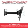 thumbnail image 3 of Ematic 10"-49" Full Motion Articulating TV Wall Mount with HDMI Cable, 3 of 7