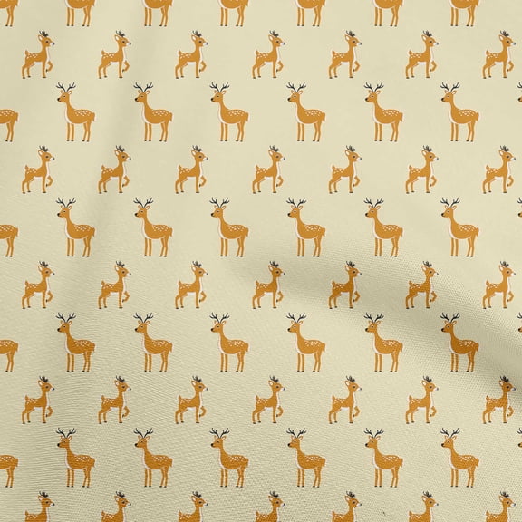 oneOone Viscose Chiffon Light Yellow Fabric Animal Sewing Craft Projects Fabric Prints By Yard 42 Inch Wide