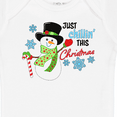 thumbnail image 4 of Inktastic Just Chillin' This Christmas Fun Snowman in Top Hat Boys or Girls Baby Bodysuit, 4 of 5
