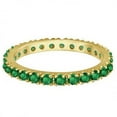 thumbnail image 2 of Emerald Eternity Stackable Ring Band 14K Yellow Gold (0.75ct), 2 of 3