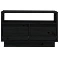 thumbnail image 3 of vidaXL Meuble TV Noir 60x35x37 cm Pin Massif, 3 of 5