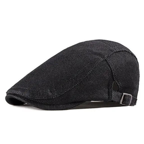 SikaFu Spring Summer Solid Color Mesh Newsboy Caps Men Cotton Flat Peaked Cap Women Painter Beret Hats 14