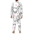 thumbnail image 5 of Bingfone Men'S Pajama Set 2 Piece Loungewear Pjs, Long Sleeve With Pajama Pants-Alpacas And Hearts, 5 of 9