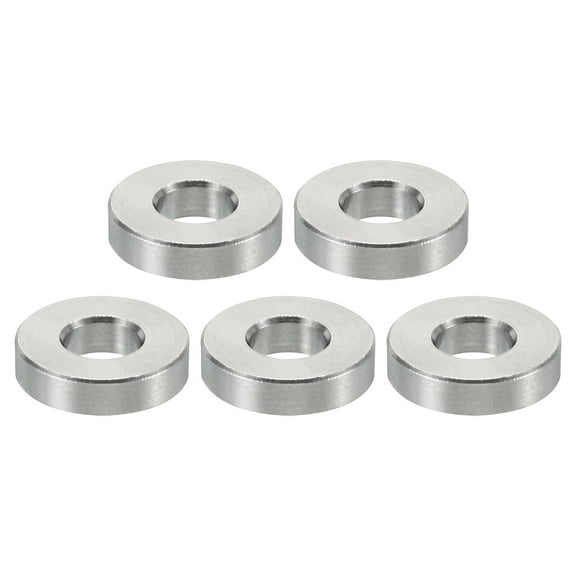 M5 Stainless Steel Spacers, 5 Pcs Metal Spacer Stainless Steel 5.2mm ID x 12mm OD x 3mm L for 1/5inch or M5