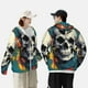 thumbnail image 4 of Fotbe Modern Hip-Hop Skull Chaqueta con Protección Solar UPF 50+ para Hombre y Mujer, Camisa con Capucha y Bolsillos-X-Large, 4 of 7