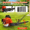 thumbnail image 6 of Fompes 550CFM 230MPH 52cc Gas-Powered 2-Cycle Backpack Leaf Blower Long Nozzle Ergonomic Design Powerful Wind Force, 6 of 14