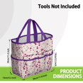 thumbnail image 3 of Garden Tool Bag,Pioneer Flower Floral Print Pattern Garden Tool Organizer,Garden Gifts,Waterproof Multi-Pocket Garden Tool Storage 11.8x5.5x11.4 Inch(Tools NOT Included), 3 of 6