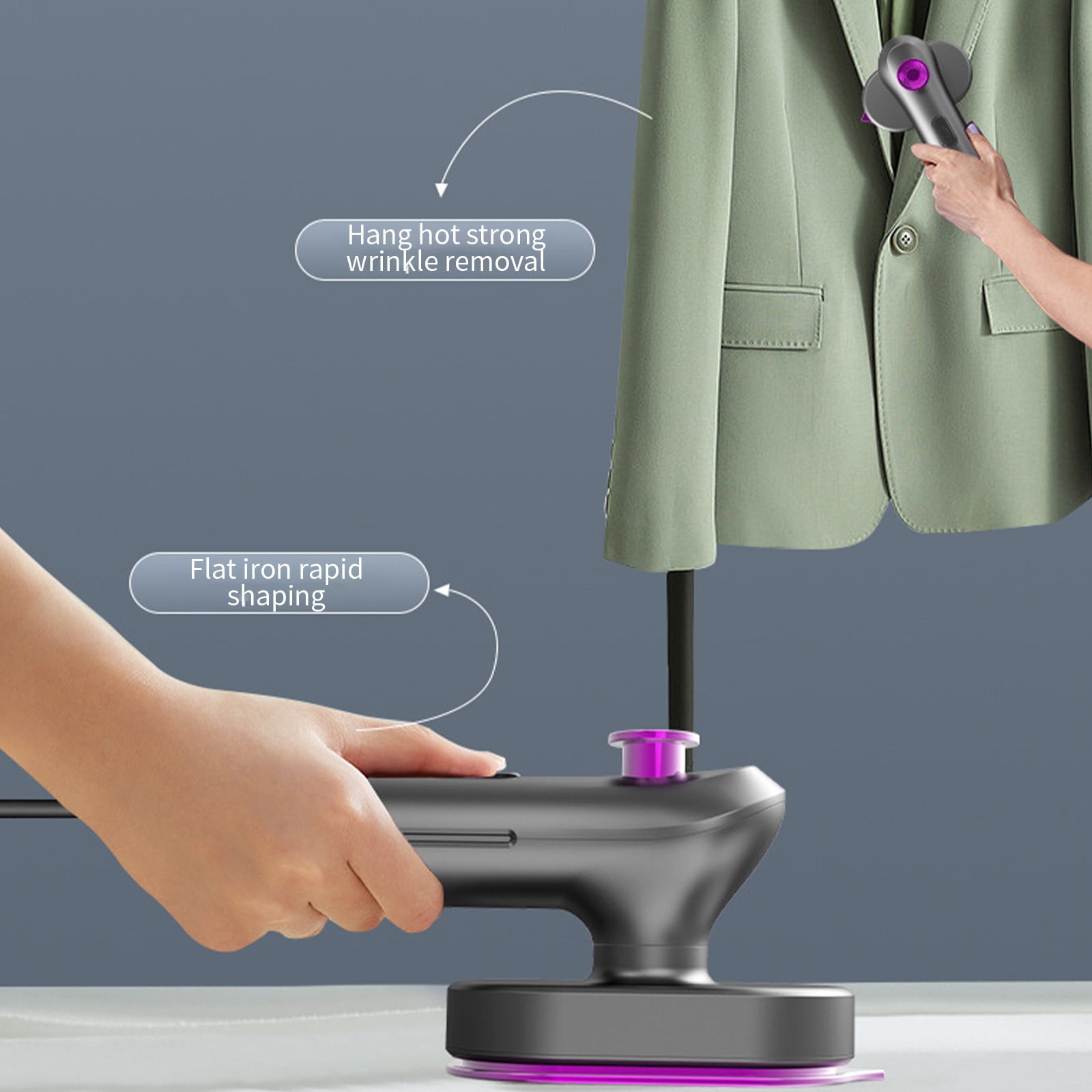 Home Saving! Jubipavy Powerful Handheld Clothing Portable Travel Steam Iron For Clothes Garment Wrinkles Remover For Clothing