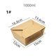 thumbnail image 1 of Fiambrera desechable de papel Kraft, caja de embalaje for ensalada ligera, fiambrera de calidad alimentaria, paquete de 10, 1 of 2
