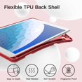 thumbnail image 5 of JETech Case for iPad Pro 10.5-Inch and iPad Air 3 (10.5-Inch 2019, 3rd Generation) with Pencil Holder, Slim Tablet Cover with Soft TPU Back, Auto Wake/Sleep (Red), 5 of 8