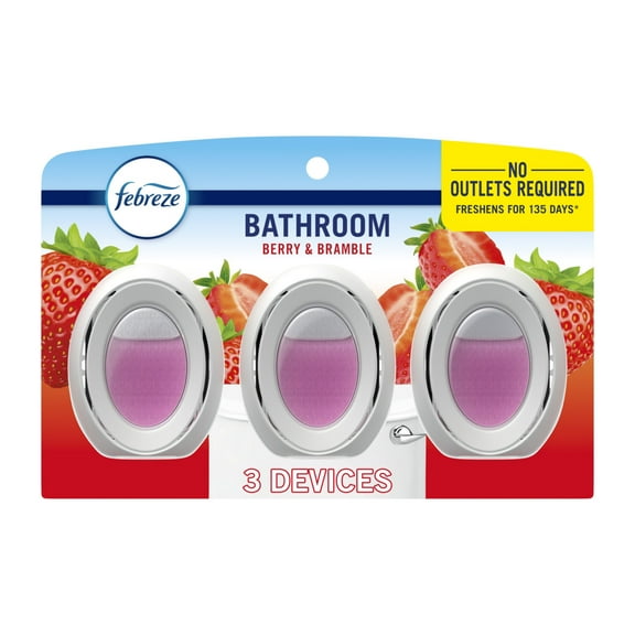 Febreze BATH Air Freshener Berry & Bramble, .25 fl. oz., Pack of 3