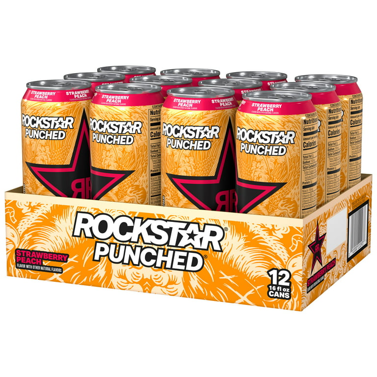 Rockstar Energy Drink - Pure Zero Strawberry Peach