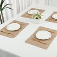 thumbnail image 7 of Unique Bargains Set of 6 Faux Leather Placemats for Kitchen Dining Table Decor Apricot, 7 of 7